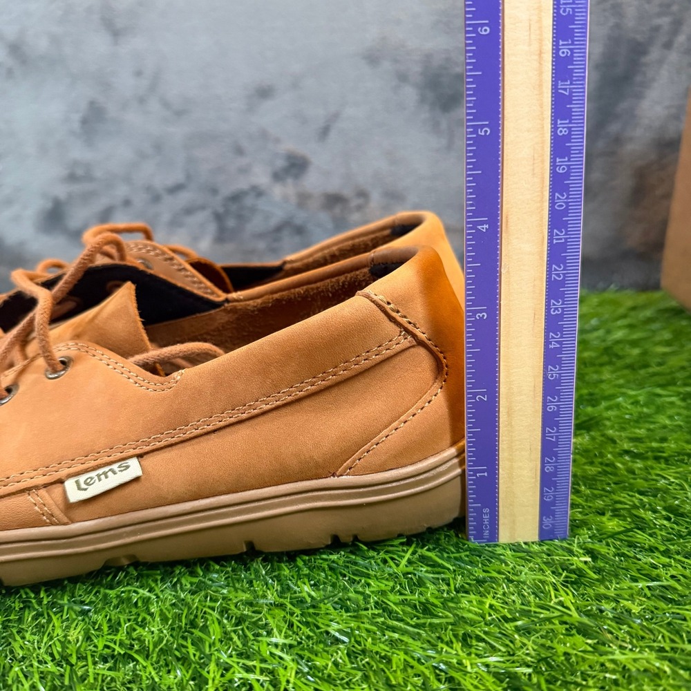 Lems Mariner Sonora Boat Shoes Mens US 10.5 EU 44 Tan Minimalist Zero Drop - Picture 11 of 14